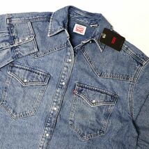 ★リーバイス Levis 新品 レディース 定番 カジュアル デニム 長袖 シャツ ジャケット Gジャン Mサイズ [A3373-0004-JM]一 二 壱★QWER■_画像3