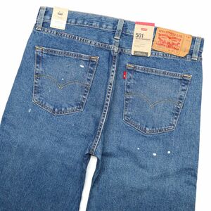 ★リーバイス Levis 501 新品 メンズ ペンキ加工 ボタンフライ ストレート ジーンズ デニム パンツ 34インチ[79830-0252-34]四 参★QWER★