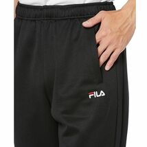 ★フィラ FILA 新品 メンズ UVカット 裏起毛 保温 トレーニング ジャージ ロング パンツ 黒 XLサイズ [443341-BK-LL] 一 四 参★QWER★_画像3