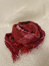 スカーフ　ストール　マフラー　沙織織　ハンドメイド　手織り　未使用品　グレーミックス_画像6