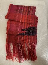 スカーフ　ストール　マフラー　沙織織　ハンドメイド　手織り　未使用品　グレーミックス_画像10
