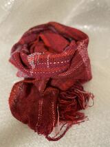スカーフ　ストール　マフラー　沙織織　ハンドメイド　手織り　未使用品　グレーミックス_画像1