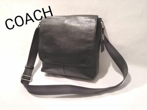 COACH コーチ レザー ショルダーバッグ ブラック クロスボディ メッセンジャー バッグ