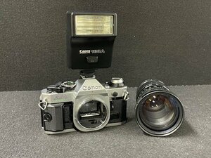 KF0601-29I　ゆうパック着払い Canon　AE-1　PROGRAM　35-105mm　1:3.5　ストロボ付き　一眼レフカメラ　キャノン　フィルムカメラ