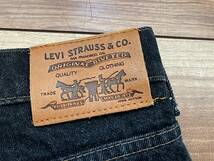 W32 78cm Levi's リーバイス 626-53 日本製 ブラックデニム ジーンズ 黒 レギュラーヴィンテージ アメカジ 90年代 90's テーパード スリム_画像6