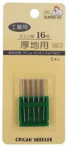 KIYOHARA サンコッコー 工業用ミシン針 16号 厚地用 5本 SUN30-34