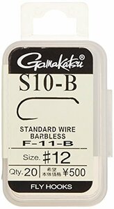 がまかつ(Gamakatsu) フライフック S10-B 12号 20本 NSブラック F-11-B 12851