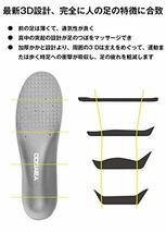 YAYGODインソール【2足4枚】衝撃吸収 人間工学設計 スポーツ 立ち仕事 防滑 通気 抗菌防臭 サイズ調整でき クッション 中敷き 疲労軽減_画像5