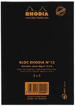 【2冊セット】ロディア メモ帳 No.13 (A6) 80枚 5mm方眼罫 撥水カバー ミシン目入 ブラック RHODIA cf132009_画像2