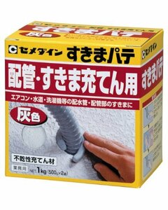 セメダイン 不乾性充てん材 すきまパテ 業務用 灰 1kg(500g×2入) HC-160