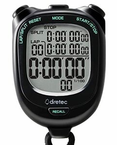 dretecdoli Tec stopwatch . a little over timer large screen silencing battery possible to exchange black approximately W58×D21×H81mm