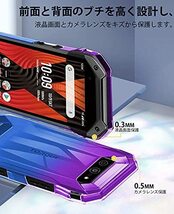 TORQUE 5G au KYG01 ケース クリア 薄型 TPU 耐衝撃 グラデーション色 ケース 指紋防止 ストラップホール付き 擦り傷防止_画像4