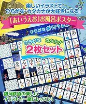 ひらがなとカタカナ お風呂ポスター 2枚セット 日本製 銀河鉄道デザイン お受験 知育 学習 あいうえお表 B3サイズ 防水 お風呂の学校_画像2