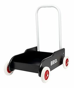 BRIO (ブリオ) 手押し車 ブラック 対象年齢 9か月~ (カタカタ ワゴントイ 木製 おもちゃ 知育玩具 歩行練習) 31351