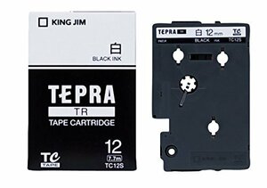 テプラ TRテープカートリッジ TC12S 12mm（白・黒文字）×1個