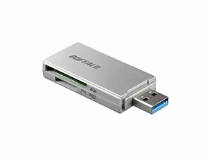 iBUFFALO USB3.0 microSD/SDカード専用カードリーダー シルバー BSCR27U3SV