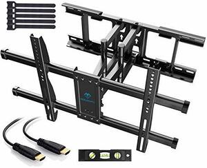 PERLESMITH tv wall hung metal fittings large 37-70 -inch correspondence arm type withstand load 60kg LCD LED liquid crystal tv-set for rom and rear (before and after) & left right & top and bottom many angle 