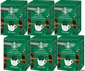 Starbucks "Starbucks(R)" Персональный капельный кофе Pike Place Roast 1 коробка (9 г×5 пакетиков) × набор из 6 шт.