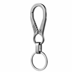 TISURkalabina titanium key holder chain small stylish car house key key ring men's ( gray /Ti-Bkalabina)