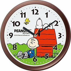  ритм (RHYTHM) SNOOPY ( Snoopy ) настенные часы герой аналог чай Ф33x4cm Snoopy M712A 4KG712M