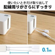 エレコム 電源タップ 独立差込口付き 4個口 + 2個口 1.5m ほこりシャッター ホワイト T-ADR5-2615WH_画像3