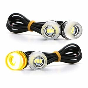 Yuumo+ バイク ウインカー LED 極小 高輝度 ミニ ナノ 小型 M6 汎用 4個セット アンバー オレンジ