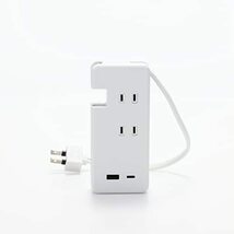 エレコム 電源タップ USB ケーブル収納 15W コンセント×3個口 USB-A×1ポート USB-C×1ポート コンセント ホワイト ECT_画像8