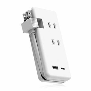 エレコム 電源タップ USB ケーブル収納 15W コンセント×3個口 USB-A×1ポート USB-C×1ポート コンセント ホワイト ECT