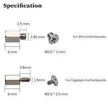 M.2ネジキット NVMeネジm.2 SSD取り付けキット Msi /Gigabyte用のM2 NvmeSSDネジ M.2 Nvme SSDネジ_画像2