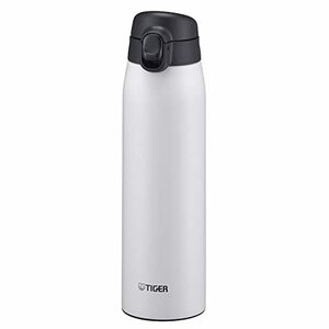  Tiger flask 600ml one touch mug bottle stainless steel bottle vacuum insulation bottle heat insulation keep cool staying home tumbler use possible snow Drop ( white 