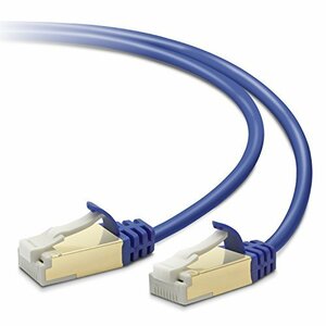 エレコム LANケーブル CAT7 0.5m ツメが折れない 爪折れ防止コネクタ cat7準拠 スリム ブルーメタリック LD-TWSST/BM