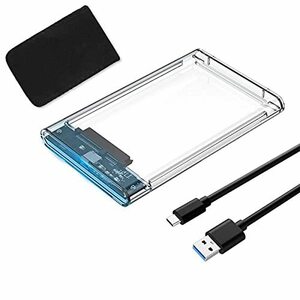 YFFSFDC Type-C 2.5インチ HDD/SSDケース USB3.1 Gen1 ドライブケース SATA III 外付けハードディスク