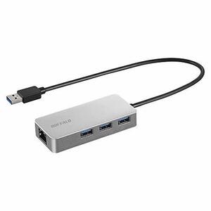 BUFFALO Giga対応 ドッキングステーション LANアダプター 有線LANポート搭載 USB3.2(Gen1) 日本メーカー シルバー