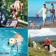 犬用リード ロングリード 犬しつけ用 訓練 大型犬 中型犬 小型犬 伸縮長さ調節可リード ナイロン製 丈夫 長い ペット用品 (5m/レッド)_画像4