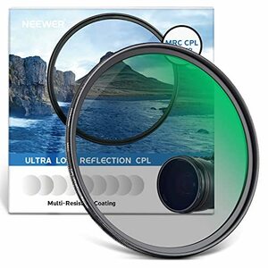 NEEWER 52mm PLフィルター 円偏光フィルター HD光学ガラス 30層ナノコーティング偏光フィルム コントラスト強調 反射除去 グレア