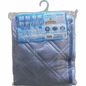  contact cold sensation bed pad double size navy approximately 140×200cm