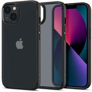 Spigen iPhone13ケース 耐衝撃 半透明 黄変一切なし 指紋防止 米軍MIL規格取得 2重構造 TPU PC バンパーケース すり傷