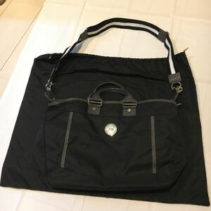 美品 イタリア製 Orobianco オロビアンコ ショルダーバッグ ハンドバッグ ナイロン レザー ブラック シルバー金具 保存布 バッグ