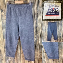 アメリカ輸入古着 90s BVD USA製 旧タグ ダークグレー サイズS ポケット付き スウェット パンツ_画像1