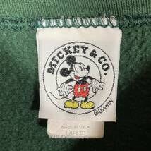 90s USA製 MICKEY & CO 激レア刺繍ロゴ グリーン アメリカ輸入/ビンテージ/スウェット/古着/古着卸_画像6