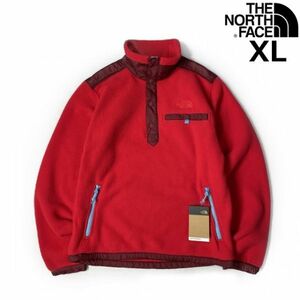 1円～!売切!【正規新品】THE NORTH FACE◆ROYAL ARCH 1/4-SNAP フリース キルティング スナップ US限定 肉厚 キャンプ(XL)赤 青 181024-60