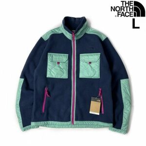 1円～!売切!【正規新品】THE NORTH FACE◆ROYAL ARCH FULL-ZIP JACKET フリース ボア キルティング US限定 肉厚 防寒(L)緑 紺 181024-85