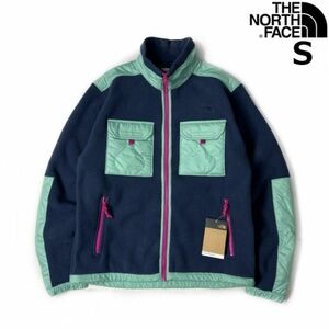 1円～!売切!【正規新品】THE NORTH FACE◆ROYAL ARCH FULL-ZIP JACKET フリース ボア キルティング US限定 肉厚 防寒(S)緑 紺 181024-85