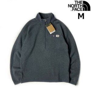 1円～!売切!【正規新品】THE NORTH FACE◆GORDON LYONS 1/4ZIP フリース プルオーバー US限定 厚手ニット 茶タグ(M)グレー 181024-35