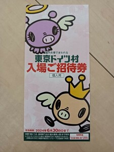 東京ドイツ村 入園ご招待券 2024年6月30日まで 1枚