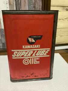 蔵出し　KAWASAKI カワサキ　当時もの　一斗缶　激レア　非売品　入手困難　オークションでも見ることができませんでした。オプジェにぜひ