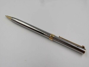 14632g TIFFANY＆Co. ティファニー Tクリップ ボールペン シルバー×ゴールド ツイスト式 極上品