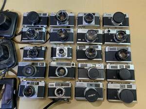 【20個】Canon/TOPCON/KONICA/Taron/OLYMPUS/MINOLTA/FUJICA/YASHICA/大量 レンジファインダーカメラ まとめて ジャンク まとめ (260)