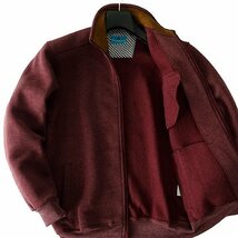 新品 ミエル 秋冬 裏暖 フリース ジャージー フルジップ ブルゾン M 【TO22-1083_WINE】 MIERU AVANT-GARDE メンズ トラックジャケット_画像3