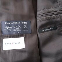 新品 スーツカンパニー 撥水 RAIN & TRAVEL ウール 2パンツ スーツ BE5(幅広M) 茶 【J43975】 170-2D セットアップ 4シーズン メンズ BB5_画像10